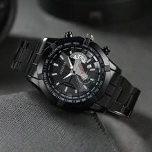 Men's Watches Top Brand Luxury Fashion Casual Men's Date Quartz Watch Stainless Steel With Personalized Roman Scale Dial Round Hands Men's Clock Party Wedding Gift Beach Vacation Valentine's Gift