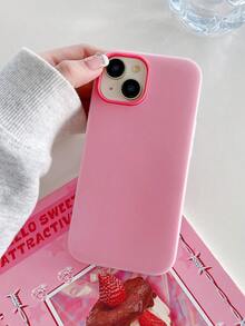 1 st frostat 2-i-1 roserött telefonskal, nytt dubbelt skyddsskal kompatibelt med , 13, 15, 16 Pro Max, 16, 14, 15, 16 Plus - Skrikrosa - Visa 5