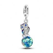 1 Stück mystische Serie Silber farbiges Emaille Charm original Armband Halskette DIY Herstellung Perlen Anhänger, ideal für kosmische Partys, astrologie-bezogene Veranstaltungen und tägliches Schmuckdesign - Unisex