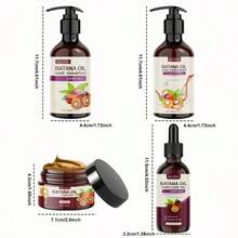 1 Set,Batana Oil Volumizing Hair Care Set,Deeply Moisturizes Hair, Creates Smooth And Soft Hair, Improves Frizzy Hair, Repairs Split Ends, Makes Hair Plump And Fluffy, Refreshing And Non-Greasy - màu nâu - Xem 7