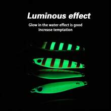 طعم صيد سمك معدني، عيون مطبوعة ثلاثية الأبعاد، غاطسة بسرعة، للصيد من الشاطئ في المياه المالحة، جسم من الرصاص، عاكس للأشعة فوق البنفسجية، خطاف حاد، أوزان متعددة (20 جرام / 30 جرام / 40 جرام) - مثالي لعيد الشكر وعيد الميلاد وعيد الهالوين والعام الجديد وعيد الأجداد