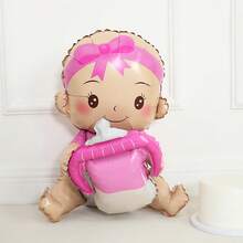 1/2/5 قطعة بالون جلوس كشف الجنين 4D، بالون ورقي بتصميم حلمة زجاجة رضاعة بلون أزرق وزهري لصبي وبنت، مناسب لحفلة كشف الجنين، حفلة استقبال المولود الجديد، ديكور حفلة عيد الميلاد الأول، دعائم للصور، ديكور بألوان زرقاء وزهرية - متعدد الألوان - مشاهدة 8