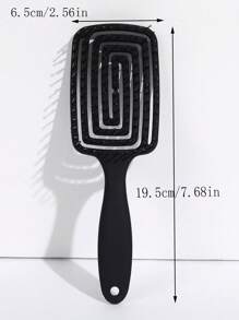 1pc Medium Size Elastic Lacquer Solid Color Hollow Comb,Back To School,Travel Holiday Essentials,Hair Accessories For Women