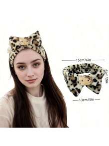 Sanrio 1pc Hello Kitty Kawaii Spa Headband - Soft Fluffy Hair Band For Women, Cute Makeup Headband For Skincare, Washing, Party & Shower (Sanrio Collection)