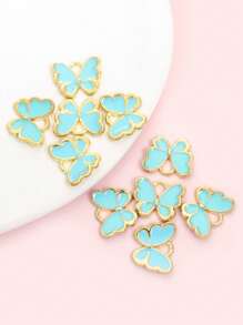 10pcs Cute Vibrant Candy Color Butterfly Charms - Perfect For Girls Jewelry Making, Fashion Necklace, Bracelet, Earrings, Keychain, Phone Chain & & Other Hanging Decorations DIY Multicolor Butterfly-Shaped Accessories - Ideal For Spring Summer Dressing Accessory