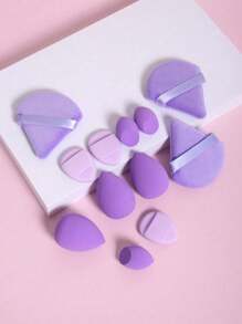 12/1pc Makeup Sponge Set, Including Makeup Sponges, Makeup Sponge, Powder Puff, Soft & Skin-Friendly, Suitable For Cream & Powder Makeup, Latex-Free, Can Be Used Wet Or Dry, Professional Cosmetic Sponges Summer Makeup Must-Have