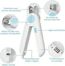 Dog Cat Nail Trimmer Grooming Tool Pet Nail Clipper With Led Light