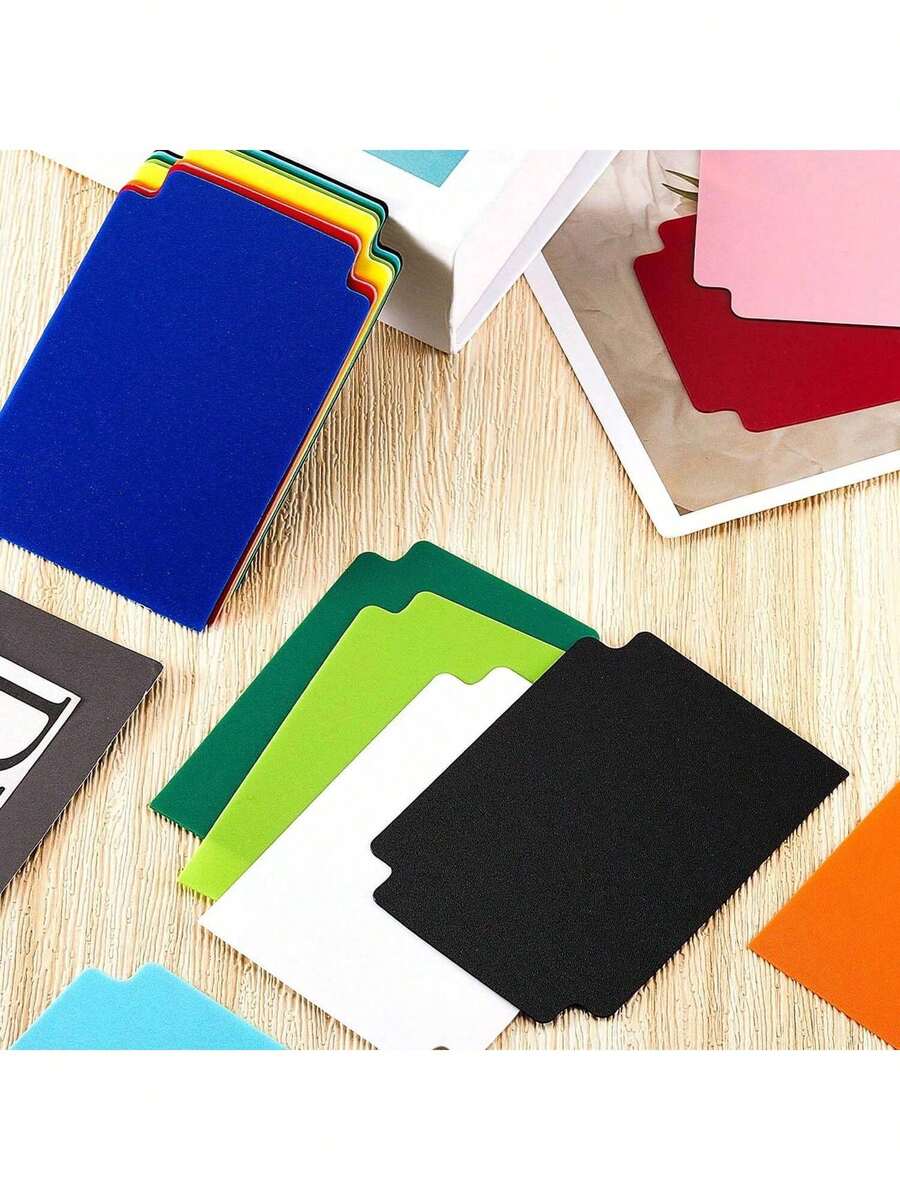 Séparateurs de cartes de collection pour boîte de rangement, diviseurs de pages de cartes multicolores, 10 couleurs de séparateurs de cartes avec onglets, cartes de séparation en plastique pour bureau, jeux de cartes, cartes sportives, cadeau d'Halloween et de Noël - Multicolore - Voir 1