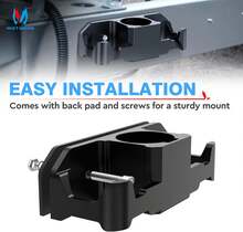 MICTUNING Trailer Towing Organizer For 7 Way Plug, Heavy Duty Side Hooks Chain Cable Wire Harness Holder, Anti-Rust Aluminum Metal RV Accessories - White - View 7