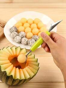 1 件创意水果挖球器、不锈钢西瓜挖球器、雕刻刀水果刀拼盘冰淇淋工具、西瓜勺厨房烘焙工具、水果勺、不锈钢水果球挖掘器、可重复使用的西瓜勺、蔬菜和水果工具、其他水果和蔬菜工具、不锈钢水果切割工具、厨房用具和小工具
