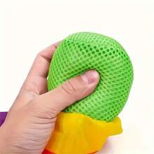 1pc Rainbow Tail Ball - Soft Polyester Comet Ball, Suitable For Indoor & Outdoor Activities, Sensory Training And Active Games For Adults