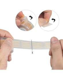 1200 pezzi Nastro adesivo invisibile per sollevamento delle palpebre, ipoallergenico, effetto lifting istantaneo degli occhi, con strumenti, fibra di rete naturale, traspirante e senza alcol, adatto per palpebre cadenti, lasse e irregolari, cambia forma dell'occhio istantaneamente, effetto duraturo