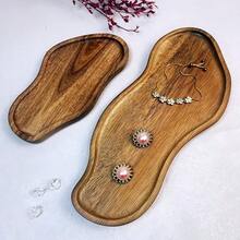 Bandeja con forma de cacahuete de madera de paulownia estilo granero, bandeja de madera natural multiusos, apta para aperitivos, pan, pasteles, postres, café, frutas, decoración de mesa de café, utensilios de cocina, excelente para cumpleaños, fiestas, bodas