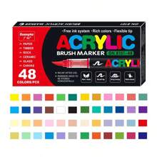 1 Stück Flüssigacryl Markerstift, weiche Spitze, drucklos, Zeichnen für Studenten, farbiger Marker, Graffiti, geschichtete Farben, DIY Kunstpinsel