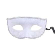 1pc Painted Floral Pattern Half Face Mask, Masquerade Ball Costume Decorative Mask Halloween - Multicolor - View 8