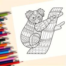 1 PIEZA Libro de colorear para adultos de Animales Mandala con 24 ilustraciones creativas de acuarela y grafiti para colorear