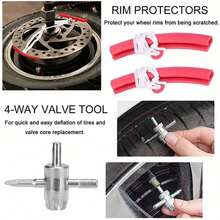 12pcs Tire Lever Tool Spoon And Wheel Rim Protectors Tool Kit For Motorcycle Dirt Bike Lawn Mower Tire Changing Tools Kit Dirt Bike Touring Set - Multicolor - View 2