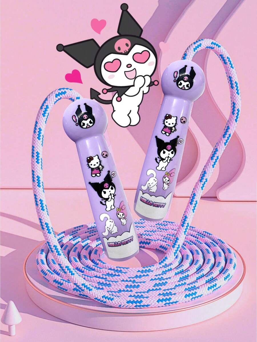Sanrio Kuromi 跳绳玩具，儿童益智体能训练绳，跳绳学生玩具，儿童运动户外跳绳玩具。 - 彩色 - 查看 1