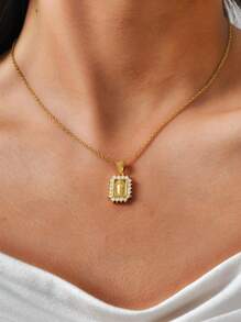 1 Stück modische Jungfrau Maria Kette mit kubischem Zirkonia in Kupferton, geeignet für den täglichen Gebrauch von Frauen
