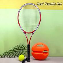 1 Set Single Person Tennis Rebound Training Set, Tennis Training Rebounder, Sturdy Base With Elastic Band, Tennis Accessories