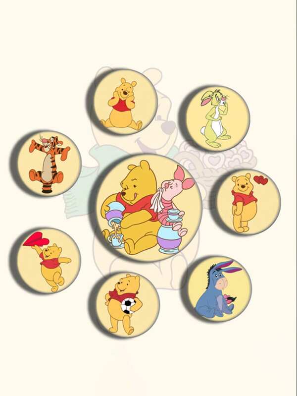 Disney Disney Cartoon Brooch Decoration, Winnie The Pooh Brooch Badge, Open In A Variety Of Styles, Cute Pin