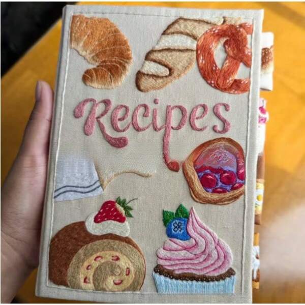 Grenzüberschreitendes neues handgefertigtes Rezeptjournal