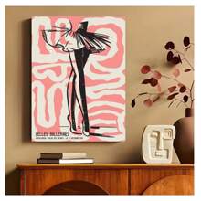1pc Frameless Chicago Ballet Dancer Vintage Painting Printing Wall Arts Abstract Ballet Posters Suitable For Living Room, Bedroom, Dormitory, Study, Coffee Shop, Dance Studio Wall Decoration, Home Decoration ,Wall Art With Frame