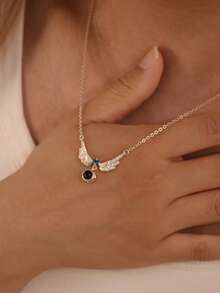 1 定制彩色照片生日石翅膀投影项链 | 不锈钢照片投影生日石翅膀短项链 | 纪念照片生日石翅膀项链 | 情人节定制礼物 | 定制照片 | 定制项链 - 自選生辰石 - 查看 6