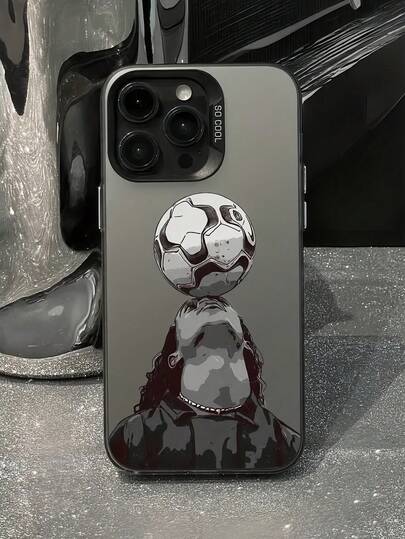 足球 1 件足球图案全身 TPU 防摔手机壳适用于 Apple 16、15、14、13、12、11 Pro Max 及系列防水防震防刮