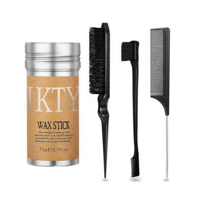 IKTY IKTY 发蜡棒 - 适用于假发和自然头发，后梳顺滑，柔顺散落，边缘控制，防毛躁，持久定型，易于涂抹，不油腻