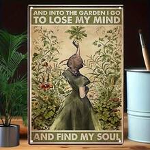 1PC Metal Sign Rustic Garden Art Print On Premium Metal, Vintage Farmhouse Decor, Floral Design, Cozy Farm Style, Ideal For Kitchen, Dining Room, Living Room, Or Entryway Wall Art, Perfect For Home And Garden Spaces - 7.87x11.8吋/20x30公分-1件 - 查看 2