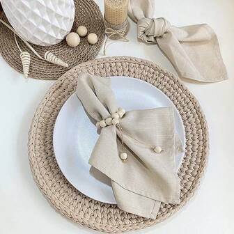 1/6/10 st mjuka linneservetter i flera storlekar och färger, lämpliga för bröllop, alla hjärtans dag och heminredning