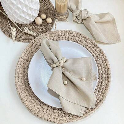 1/6/10pcs Multi-Size & Multi-Color Soft Linen Napkins, Suitable For Weddings, Valentine's Day And Home Decor