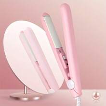 Mini Straightening Iron, Multi-Color Quick Heating Up Ceramic Plate, Bangs Clamp & Hair Curler