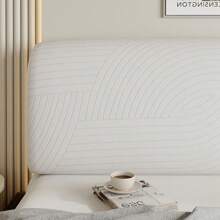 1 pieza, Cubierta para cabecero de cama de terciopelo jacquard, protector de cabecera elástico y antipolvo. La tela es elástica y adecuada para alturas de cabecera de 60-70 cm, suave y amigable con la piel, accesorio para el dormitorio