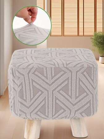 1 pieza Funda de cojín redondo para silla con patrón de rombo, desmontable y lavable, apto para hogar, dormitorio, cocina, comedor