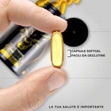 Vitastrong Omega 3 Fischöl 2000 mg hochdosiert mit Vitamin E, ohne Nachgeschmack, Omega 3 Fischöl (Fischöl) 700 mg EPA 500 mg DHA, hohe Konzentration, reines Omega-3-Nahrungsergänzungsmittel Herz, Sehvermögen, Gehirn