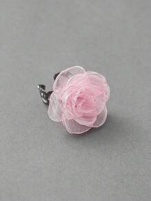 1 件哥特式蕾丝花朵单环戒指，优雅复古开放式设计，适合女性