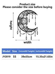 1pc Minimalist Mandala Moon Wall Sculpture - Metal Wall Art Replica, Suitable For Home Decor, Fashionable Boho Style Wall Hanging, Suitable For Celebrations, Weddings And Creative Gifts Room Decor Bedroom Decor Wall Decor,Christmas Gifts
