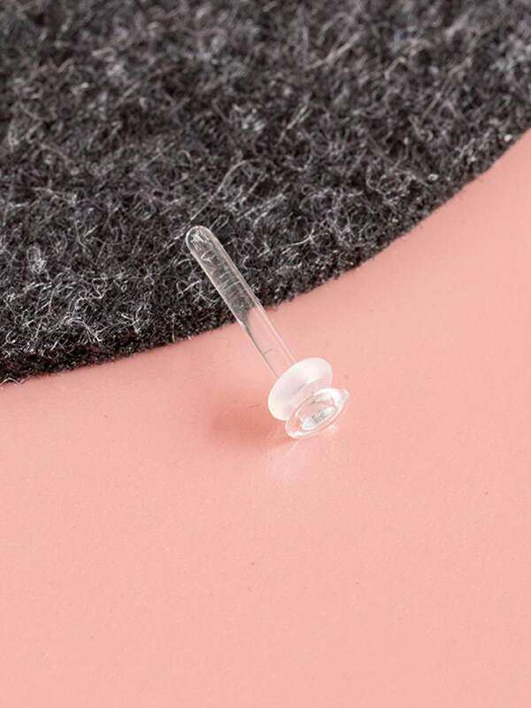 1PC Glass Earrings Female Raising Ear Holes Transparent Invisible Ear Stick Lip Stud Ear Bone Stud Sleep Free Pick Ear Jewelry