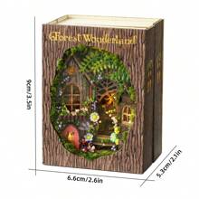 CUTE ROOM 1 pieza Decoración navideña Cubo de fantasía Serie DIY Cabina Modelo de ensamblaje hecho a mano Casa pequeña, Regalo de cumpleaños creativo para novia y mejor amiga, Juguete de rompecabezas 3D para adultos, Juguete hecho a mano perfecto para entusiastas de la artesanía Decoración de habitación