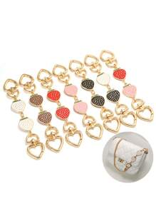 Strawberry Heart Bag Strap Extension Chain, Replacement Underarm Bag Chain, Metal Shoulder Strap Extension Accessory