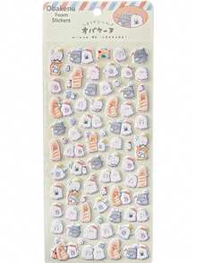 可爱迷你蓬松贴纸 - 小批量 3D 微型贴纸套装适用于手机壳、笔记本、DIY 计划器等、学校用品、返校 - 彩色 - 查看 9