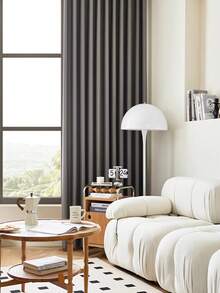 2 tấm rèm che nắng màu trơn, cách nhiệt và chặn sáng, thiết kế tối giản cho phòng ngủ và phòng khách, màu xám - Xám - Xem 4