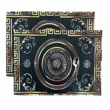 Dessous de table motif noir et doré de luxe, dessous de table décoratifs, dessous de table de luxe pour restaurant, décoration de fête, décoration de maison, dessous de table parfaits pour cadeaux, dessous de table de décoration de dîner, dessous de table parfaits pour la décoration de la maison