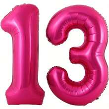 2pcs 40-Inch Magenta Color Number Foil Balloon, Extra Large 0-9 Digits Balloon Suitable For Birthday Party, Wedding, Anniversary, Valentine's Day, Christmas, New Year Decor And Photography Backdrop - Hot Pink - View 50