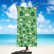 1pc Ultra-Fine Fiber Beach Towel, Beach, Bathroom, Swimming, Quick-Drying, Absorbent, Lightweight