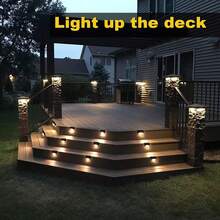 Outdoor Solar Powered Deck Lights, Solar Stair Lights, Waterproof LED Lights For Outdoor Stairs, Steps, Fences, Gardens, Porches And Balconies - Multicolor - View 5