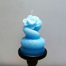 1pc Halloween Snake & Flower Design Scented Candle Ornament For Home Decor, No Candle Holder Included - Multicolor - View 7