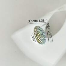 LuxstyWear New Arrival Premium Oversized Rhinestone Adjustable Ring, Colorful Square-Shaped Diamond Fashion Ring For Women